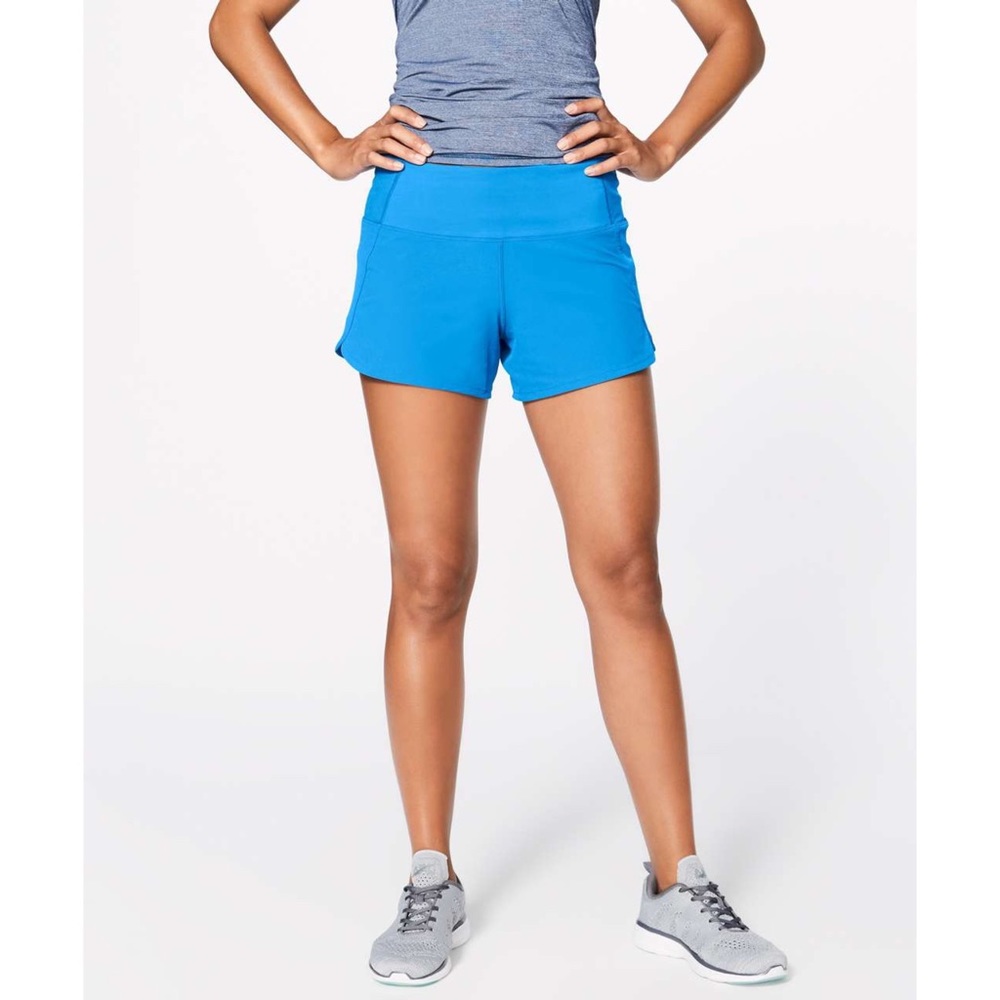 Lululemon Run Times Short II 4" Amalfi Blue Size 6